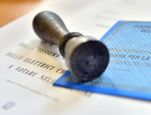Lissone - immagine certificato elettorale e timbro