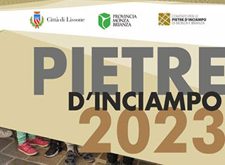Lissone, scritta Pietre d'inciampo 2023 in memoria di Aldo Fumagalli