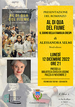 Comune Lissone| Biblioteca civica | miniatura locandina "Al di qua del fiume" - il sogno della famiglia Crespi