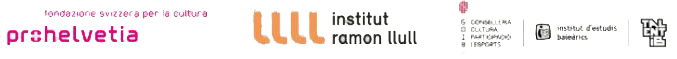 logo  Fondazione svizzera per la cultura PROHELVETIA; Institut ramon llull ; 