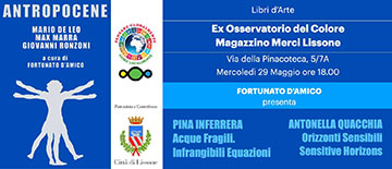 icona  Antropocene - Libri d'Arte -  Fortunato D'Amico presenta le pubblicazioni di Pina Inferrera e di Antonella Quacchia