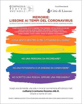 Lissone - «Memorie: Lissone al tempo del Coronavirus»: