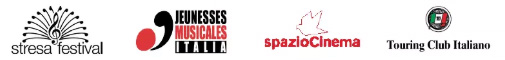 loghi Stresa Festival; Jeunesses Musicales Italia; spazioCinema; Touring Club Italiano