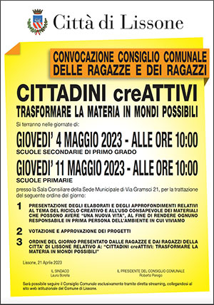  Cittadini CreAttivi - Consiglio delle Ragazze e dei Ragazzi 2023