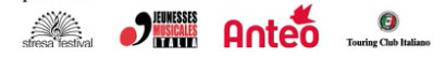 loghi Stresa Festival; Jeunesses Musicales Italia; Anteo; Touring Club Italiano