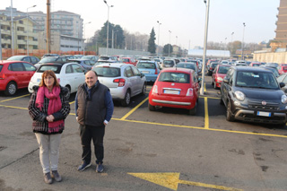 Lissone- Concettina Monguzzi, sindaco di Lissone  e  Marino Nava, assessore alla Città Vivibile nel nuovo «parcheggione» della stazione