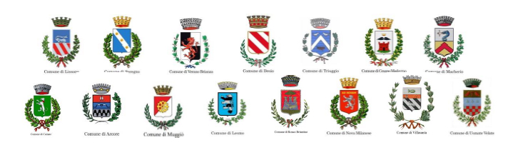 Comuni di Lissone, Seregno, Desio, Cesano Maderno, Nova Milanese, Muggiò, Villasanta, Verano Brianza, Macherio, Triuggio, Lesmo, Arcore, Carnate, Ronco Briantino e Usmate Velate