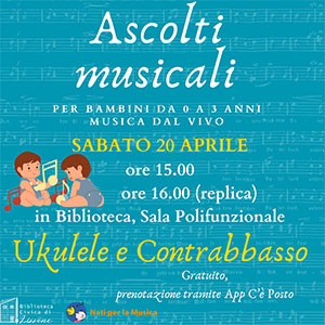 Lissone - locandina Ascolti musicali - Ukulele e Contrabbasso