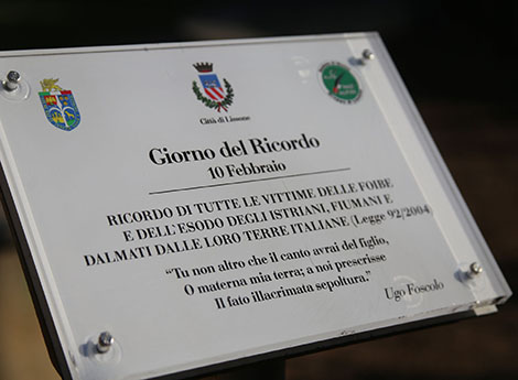 Comune di Lissone |  Gallery Giorno del Ricordo 2022 - la lapide commemorativa