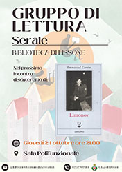 Lissone - miniatura locandina Gruppo di lettura 24 ottobre 2024