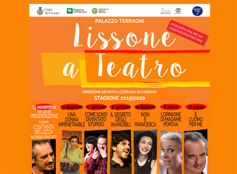 "LISSONE A TEATRO" - Stagione 2019-2020 - direzione artistica Corrado Accordino