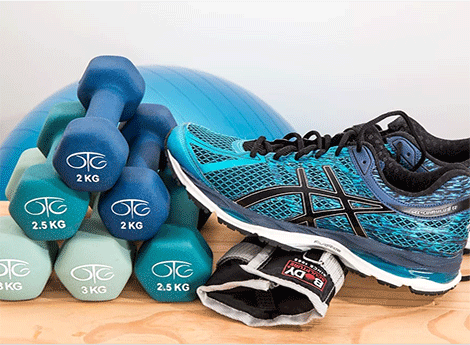 Lissone - Scarpe da running, palla e pesi