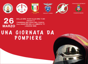 Lissone - frammento locandina evento una giornata da pompiere