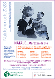 Comune di Lissone | locandina Natalemanuale 2023 | Natale...Carezza di Dio