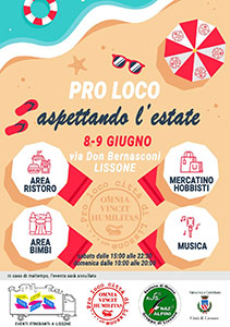 Lissone - frammento locandina Pro Loco - Aspettando l'estate 8 e 9 giugno 2024