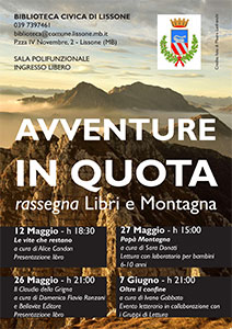 Lissone | biblioteca locandina rassegna Avventura in quota 2023 paesaggio di montagna - foto di M.Lanfranchi