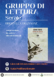 Lissone - miniatura locandina Gruppo di lettura 28 novembre 2024 | Chiedi alla polvere di John Fante 