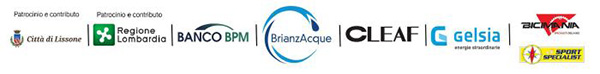 Patrocinio e contributo Città di Lissone | Regione Lombardia | Banco BPM | BrianzAcque | CLEAF | G gelsia | BICIMANIA | Sport Specialist