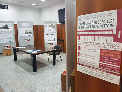 Atrio Palazzo comunale - mostra progetti finalisti