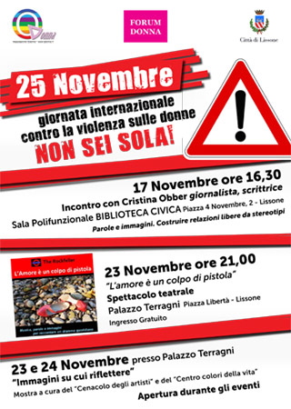 Lissone- Giornata Internazionale contro la violenza sulle donne, Lissone si «tinge» di rosso