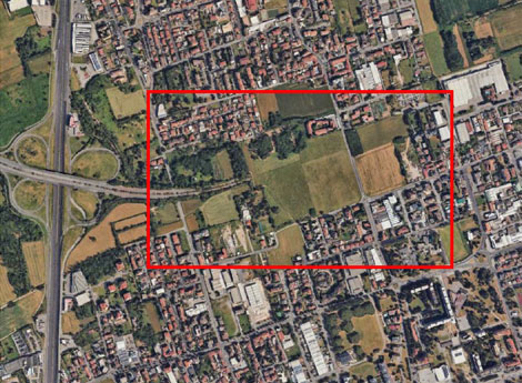 Lissone | mappa area dall'alto dell'area interessata dall'intervento