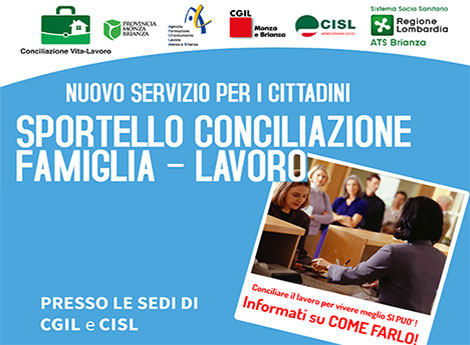 Lissone | locandina Sportello Conciliazione Famiglia-Lavoro della Rete Conciliazione ATS Brianza 