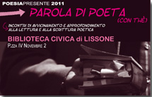 Miniatura di un particolare della locandina "PAROLA DI POETA (con thè)"