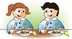 immagine bambini a mensa