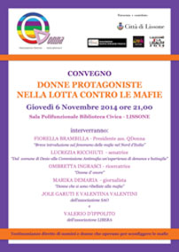 miniatura locandina "Donne protagoniste nella lotta alle mafie""