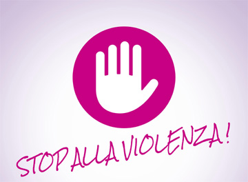 Lissone - icona con scritto stop alla violenza e una mano dentro un cerchio