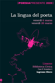 Miniatura di un particolare del volantino della rassegna "PoesiaPresente 2009"