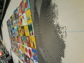 una fase dell' allestimento