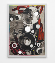 Luigi Carboni, Senza titolo, 2014, acrilico, inchiostro e olio su tela, 137 x 100 cm