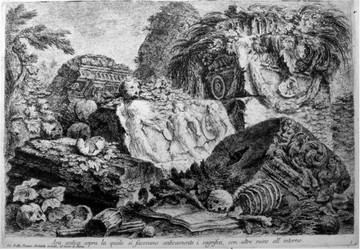 Piranesi Giovanni Battista, Ara antica sopra la quale si facevano anticamente i sacrifizi. Roma, 1743, incisione, cm 24x34 ca.