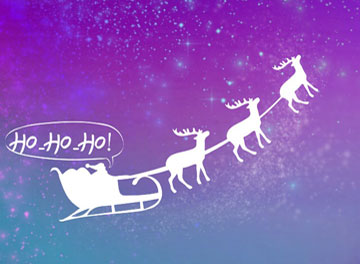 Babbo Natale con slitta