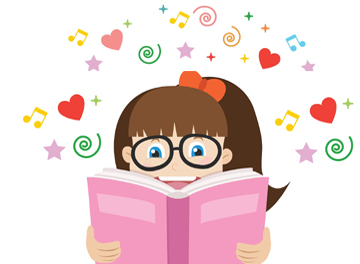 Immagine bimba con libretto