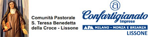Loghi: Comunità Pastorale S: Teresa Benedetta della Croce Lissone  e Confartigianato Lissone