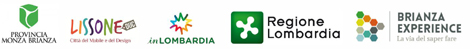 Loghi: Provincia Monza Brianza | Lissone Duc | In LOMBARDIA | Regione Lombardia | Brianza Experience