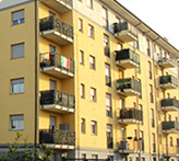 immagine a colori prospettiva di condominio 